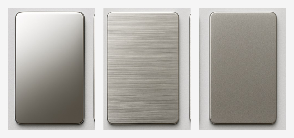 鏡面・ヘアライン・マット仕上げ